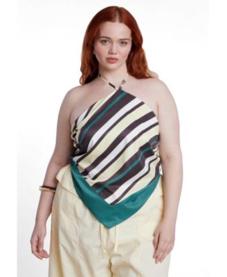 Plus Size Halter Scarf Women's Top
