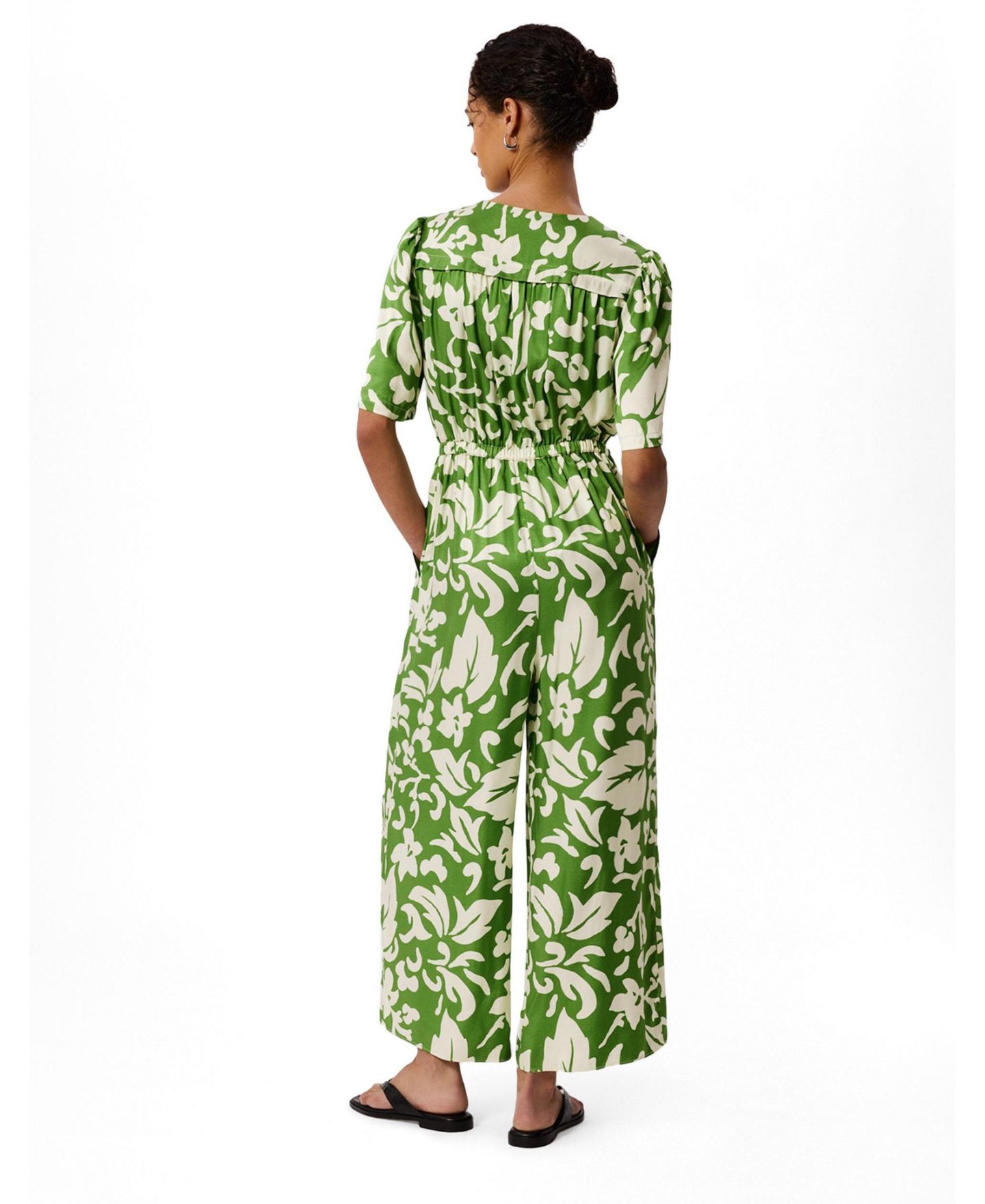 Женский комбинезон Whistles Floral Tie Waist Jumpsuit, цвет: Разноцветный — фото 3