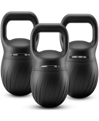 Soft Drop Kettlebell Set, 15/20/25 lb Cushioned Weights with Wide Grip Handles for Home Gym Workouts