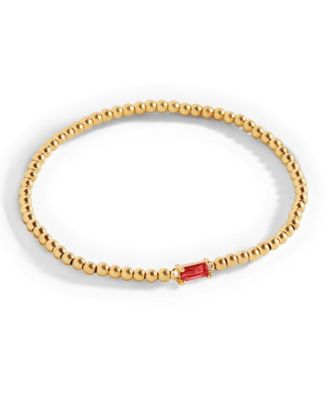 Gold Tone Beaded Birthstone Bracelet