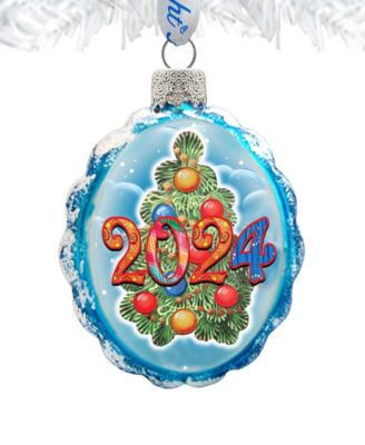 2024 Dated Keepsake Mercury Glass Christmas Ornaments G. DeBrekht
