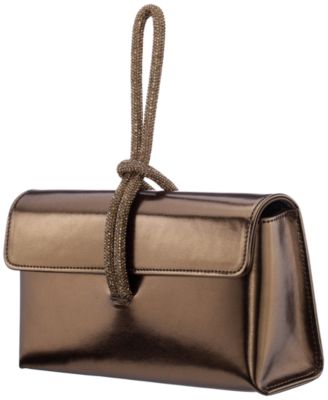 Nina Kaylee Crystal Cord Handle Flap Small Clutch Handbag - Macy's
