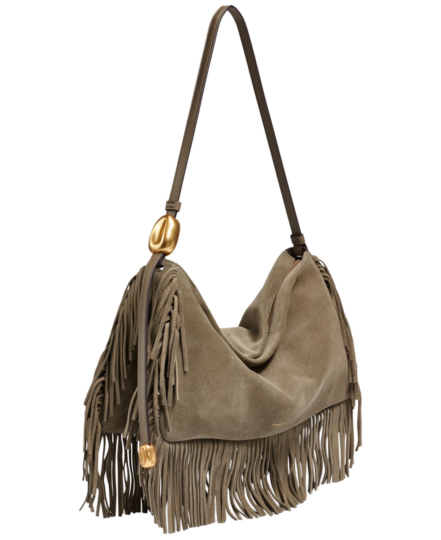 Женская сумка Donna Karan New York Large Fringe Shoulder Handbag, цвет: Трюфельный — фото 3