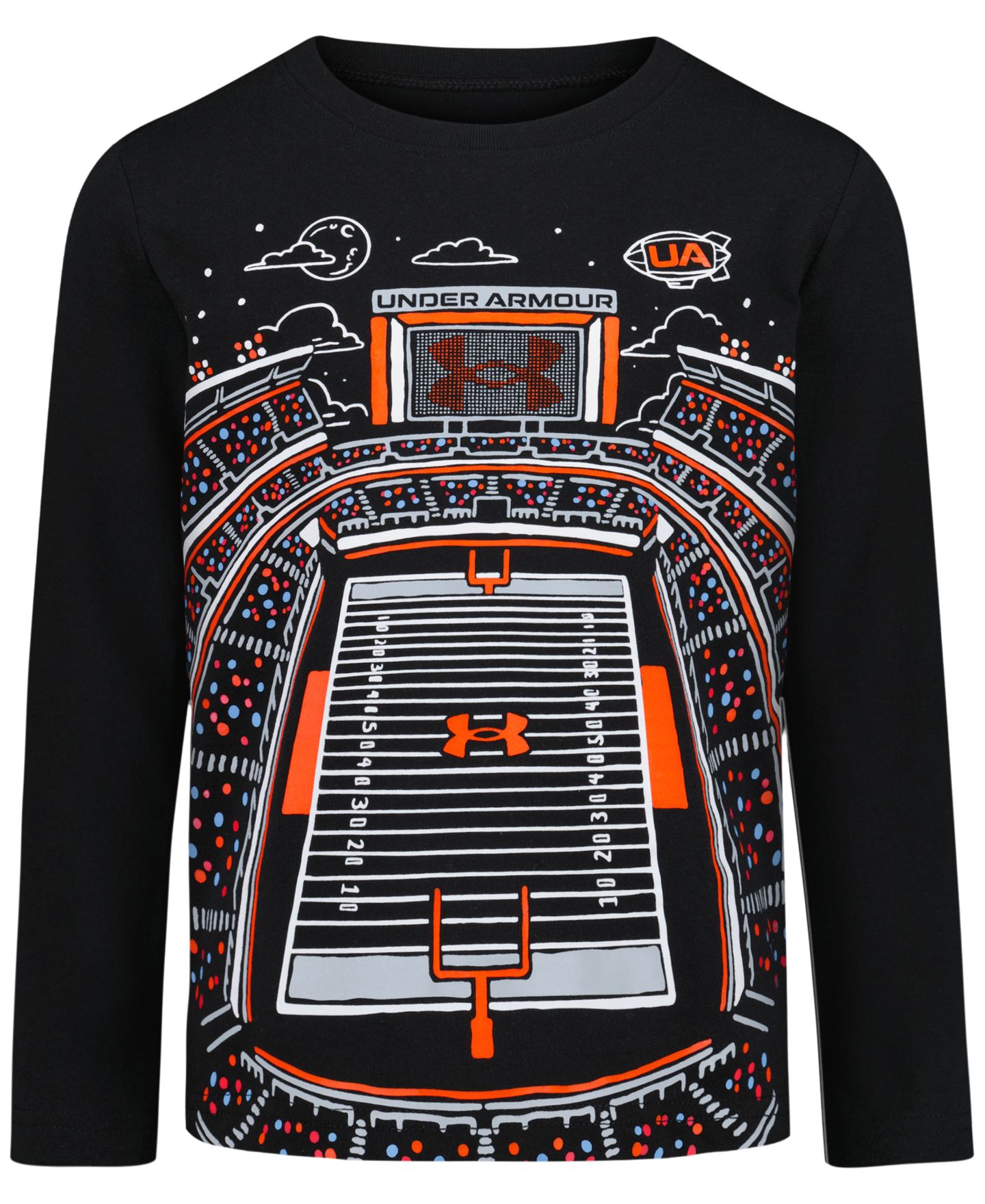 Футболка Under Armour Long-Sleeve T-Shirt для мальчиков, цвет: Чёрный — фото 1