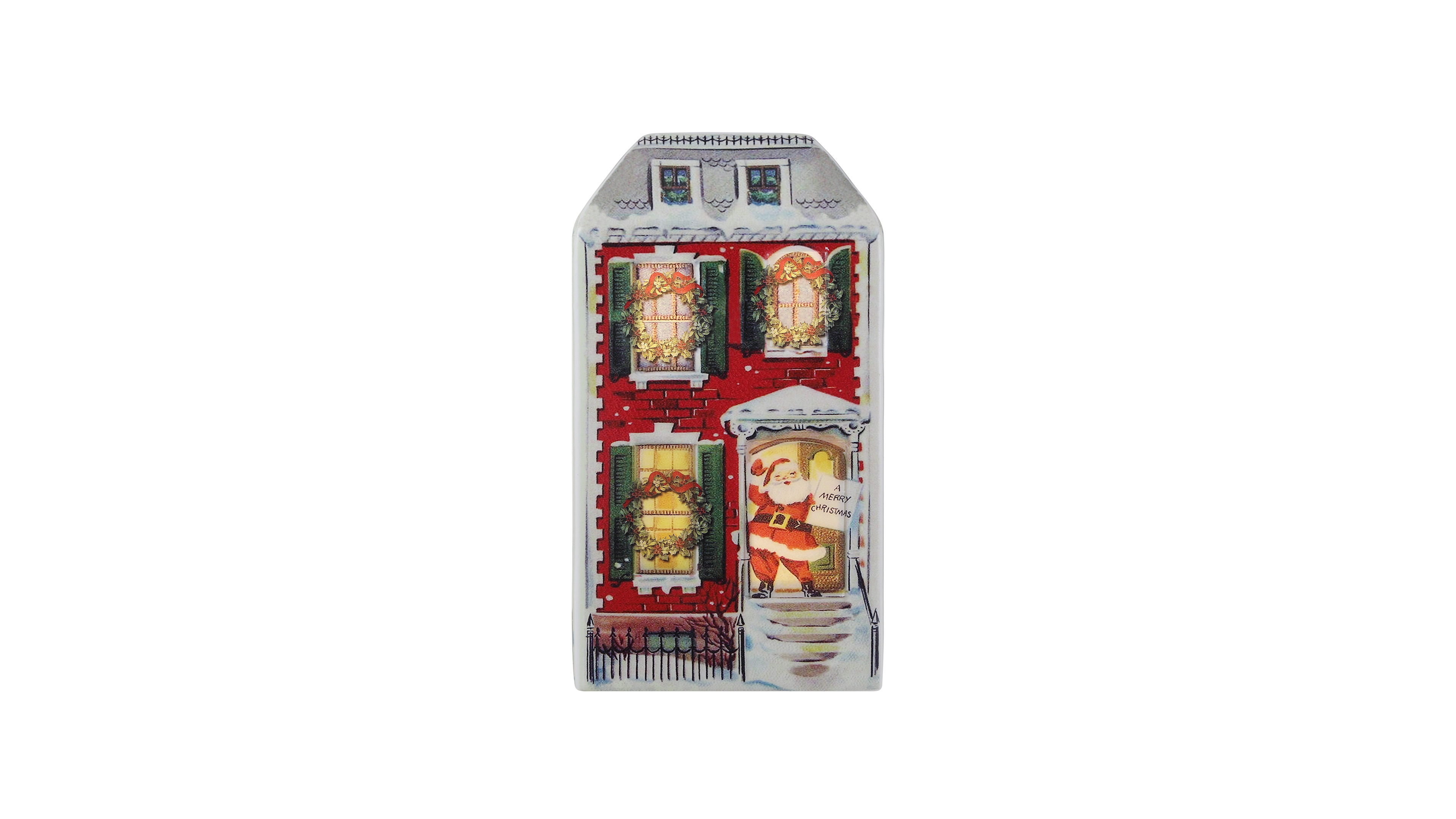 Mr. Christmas 9" Red Vintage Ceramic Village House