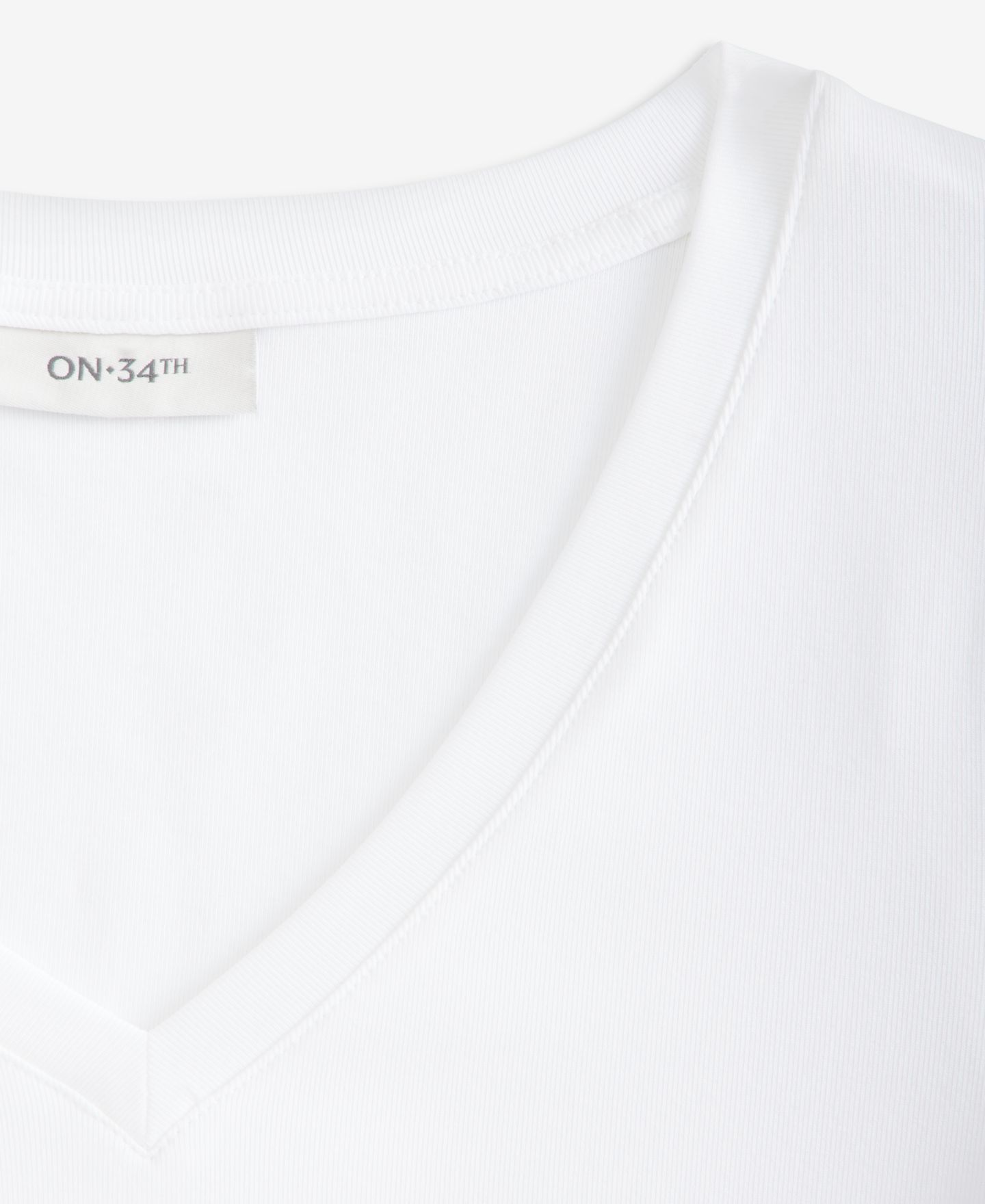 Женская футболка On 34th Long Sleeve Cropped V-Neck Meet & Greet, цвет: Яркий белый — фото 6
