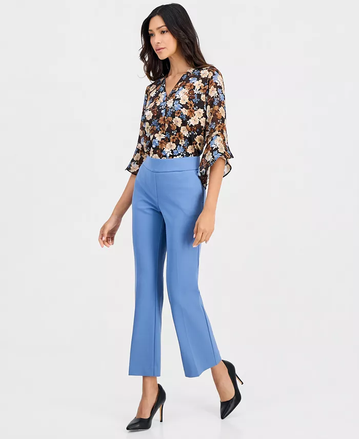 Petite Pull-On Straight-Leg Pants - thumbnail 4