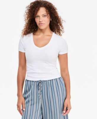 Women's Cropped V-Neck Meet & Greet T-Shirt