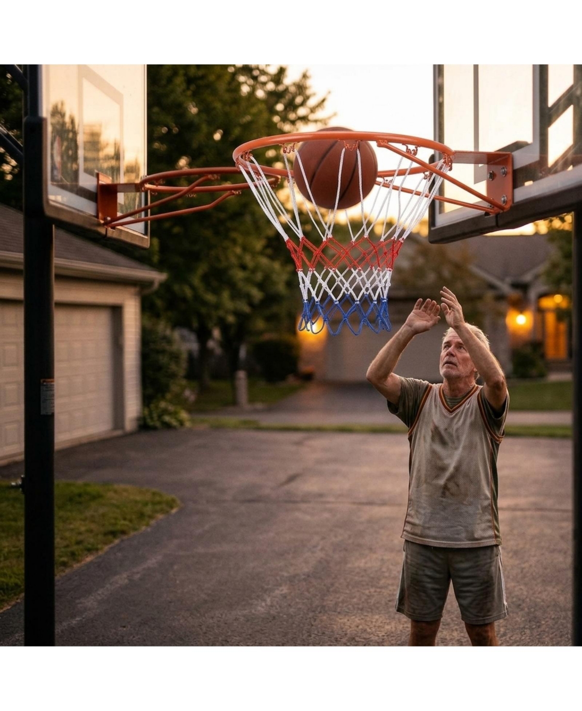 Sevorley 18-Inch Heavy Duty Breakaway Basketball Rim with Spring Flex and Net