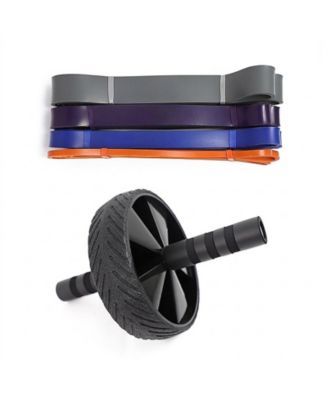 Full Body and Core Strength Bundle with Resistance Bands and Ab Wheel