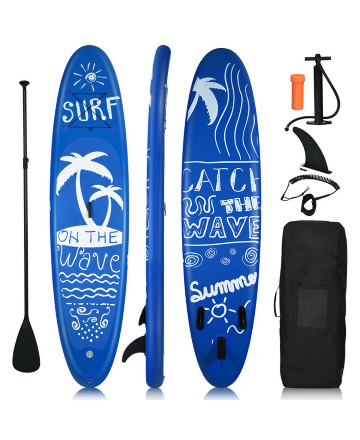 Sevorley Inflatable Adjustable Stand-Up Paddle Board with Pump and Backpack Kit