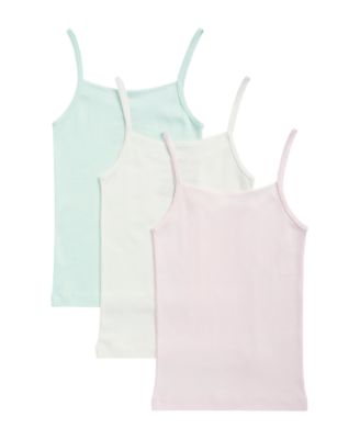 Girls' 6-16 Picot Trim Camis, 3-Pack