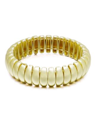 Gold-Plated Stretch Cuff Bracelet
