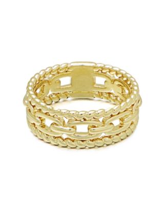 Gold 3-Band Sandwich Ring
