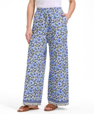 Women's Poplin High Rise Extra Wide Leg Pants
