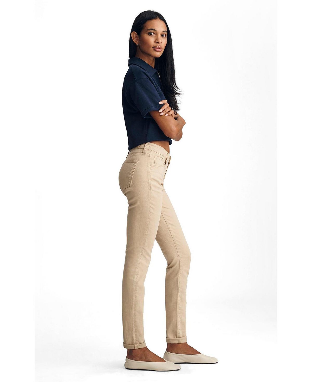 Mavi Jeans Women's Kathleen Mid Rise Boyfriend In Corn Silk Flex Blue view 2 — MAYCSS fashion products