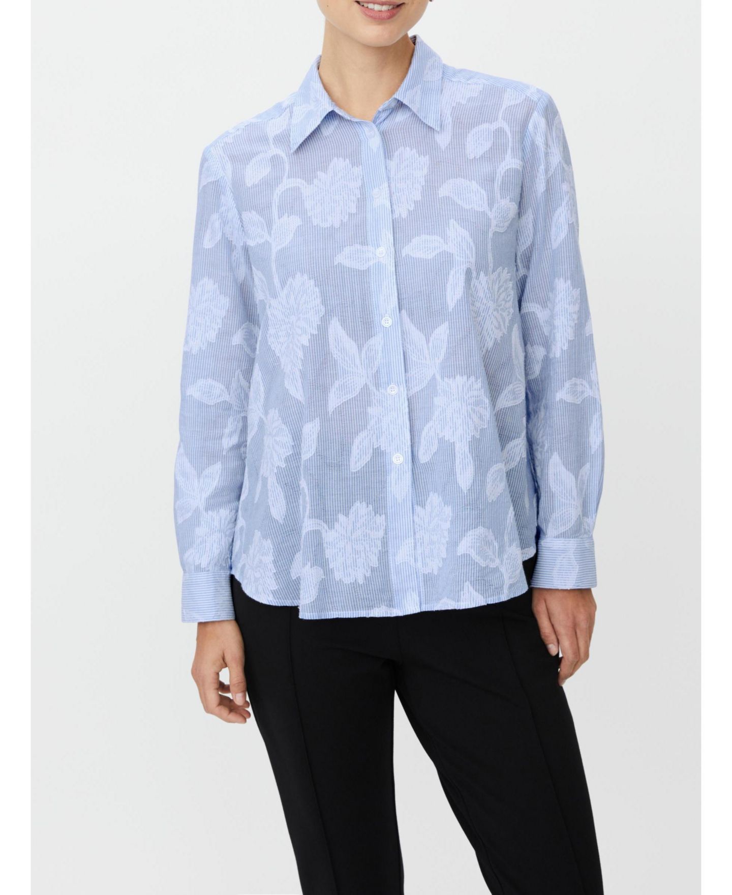 Женская рубашка Masai Copenhagen MaImma Floral Print, цвет: Синий — фото 7