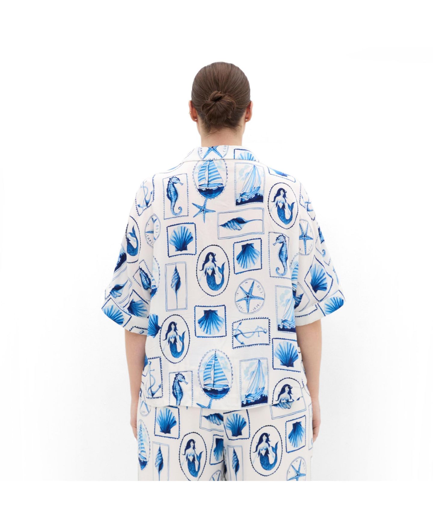 Женская рубашка CITY CHIC Plus Size Liana Amalfi Print, цвет: Amalfi Postcard — фото 2
