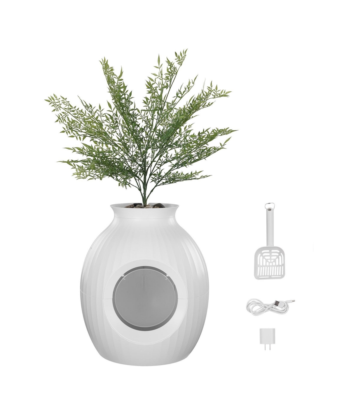 Cozito Plant Cat Litter Box Hidden Cat Litter Enclosure with 9.48 in Entrance and Lighting