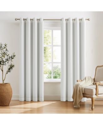 Sun Barrier Snap In Blackout Liner Panel 2 Piece Window Curtain