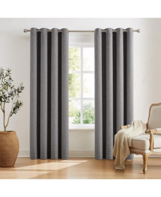Sun Barrier Snap In Blackout Liner Panel 2 Piece Window Curtain