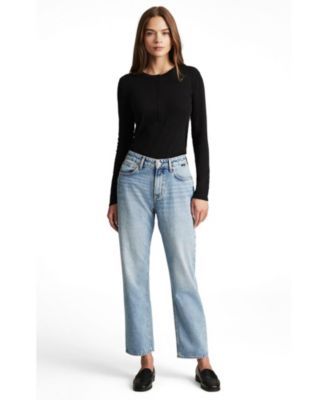 Women's Savannah High Rise Straight Leg In Lt Brushed Classic Denim
