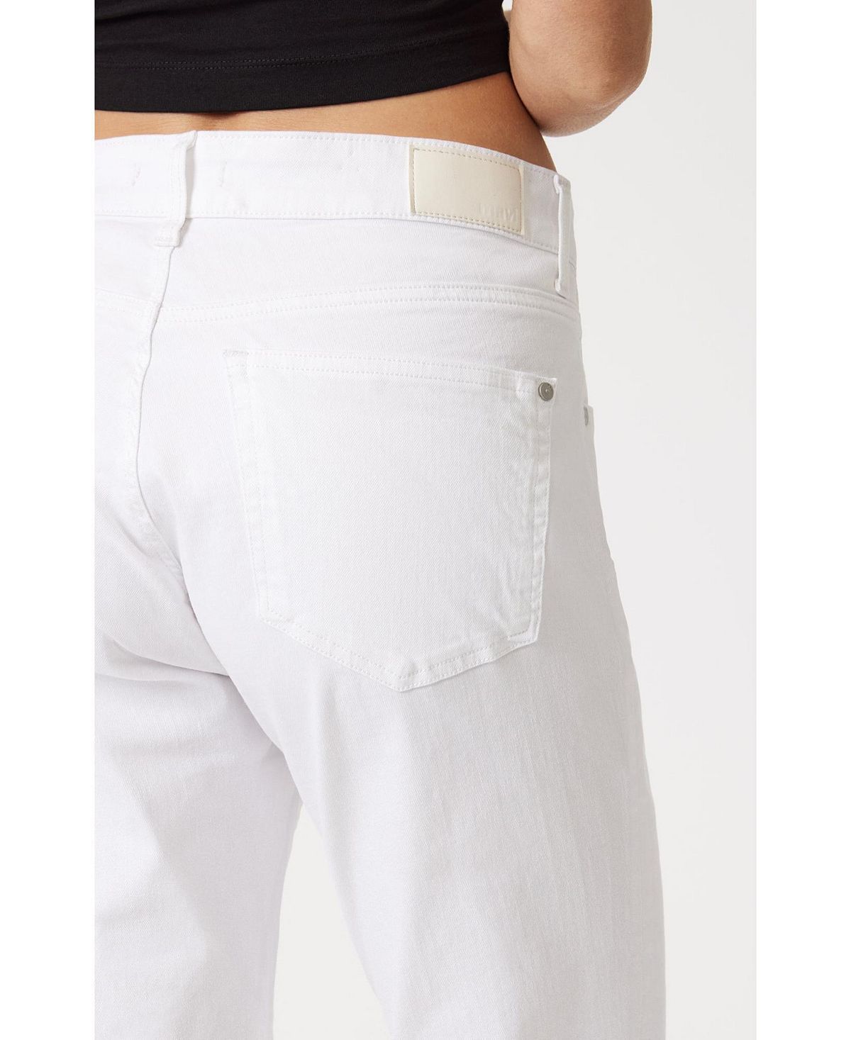 Mavi Jeans Women's Kathleen Mid Rise Boyfriend In White Feather Blue view 6 — MAYCSS fashion products