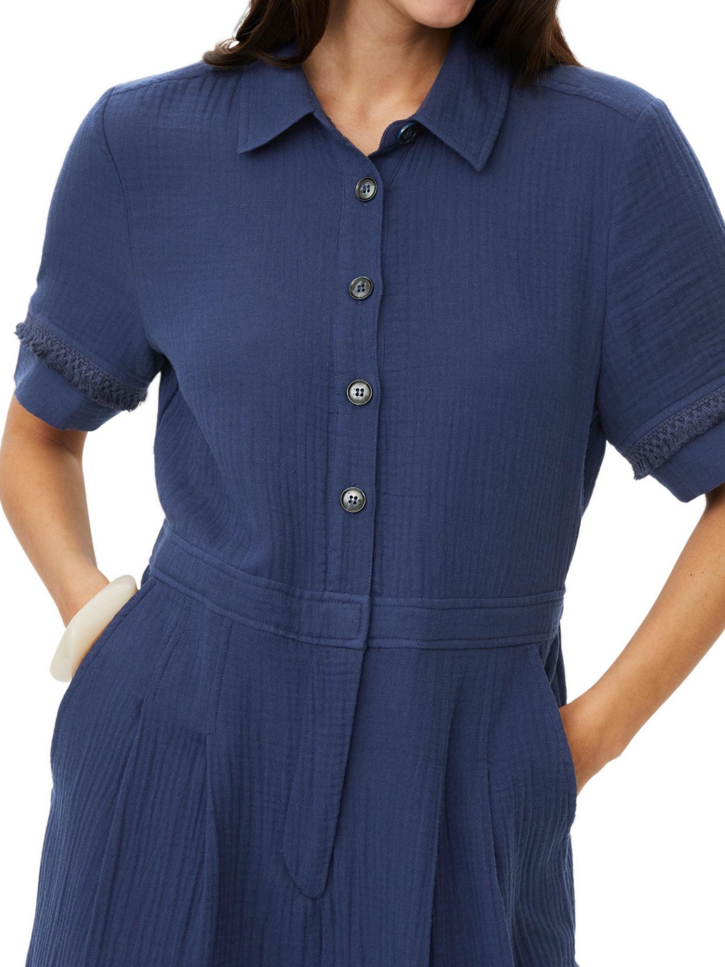 Женский комбинезон Masai Copenhagen Manyvariel Wide Leg Jumpsuit, цвет: Синий — фото 3
