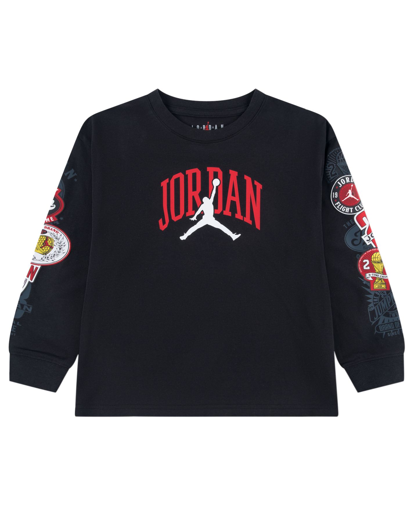 Футболка Jordan I23 Highway Long-Sleeve T-Shirt для мальчиков, цвет: Чёрный — фото 1