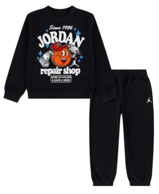 Boys' 4-7 Striped Fleece Long-Sleeve Top and Pants, 2-Piece Set
