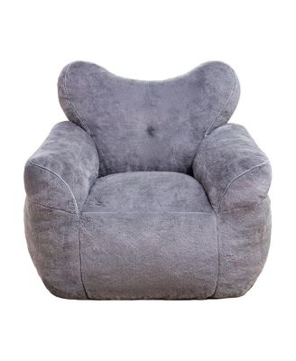 Faux Fur Heart-Shaped Bean Bag Chair for Adults