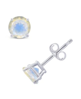 Moonstone (1-1/10 ct. t.w.) Stud Earrings in 14K White or Yellow Gold