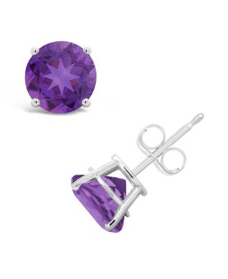 Blue Topaz (3-1/10 ct. t.w.) Stud Earrings in Sterling Silver (Also Available in Peridot and Amethyst)