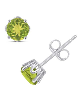 Rhodolite Garnet Stud Earrings (1-1/5 ct. t.w.) in Sterling Silver (Also in Opal, Citrine, White Topaz, Peridot, Aquamarine, and Amethyst)