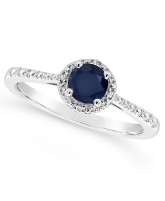 Sapphire (5/8 ct. t.w.) and Diamond Accent Ring in Sterling Silver (Also in Ruby)