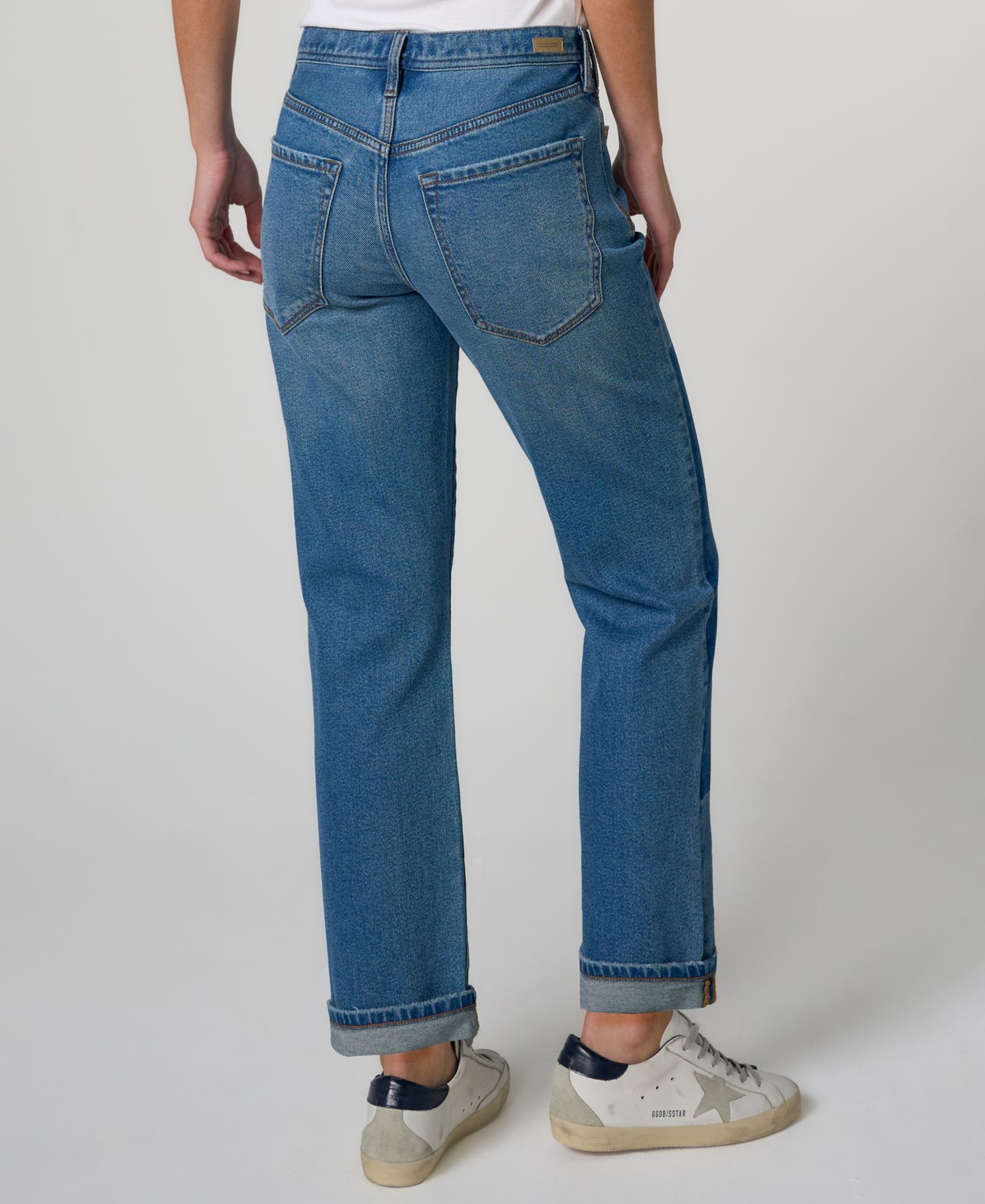 Женские джинсы Liverpool Los Angeles Sloane Slouchy Girlfriend Cuffed, цвет: Синий — фото 3