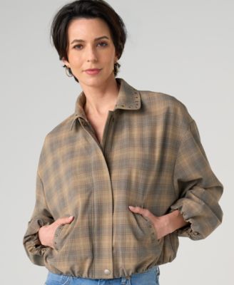 Women's Bubble Hem Collared Jacket