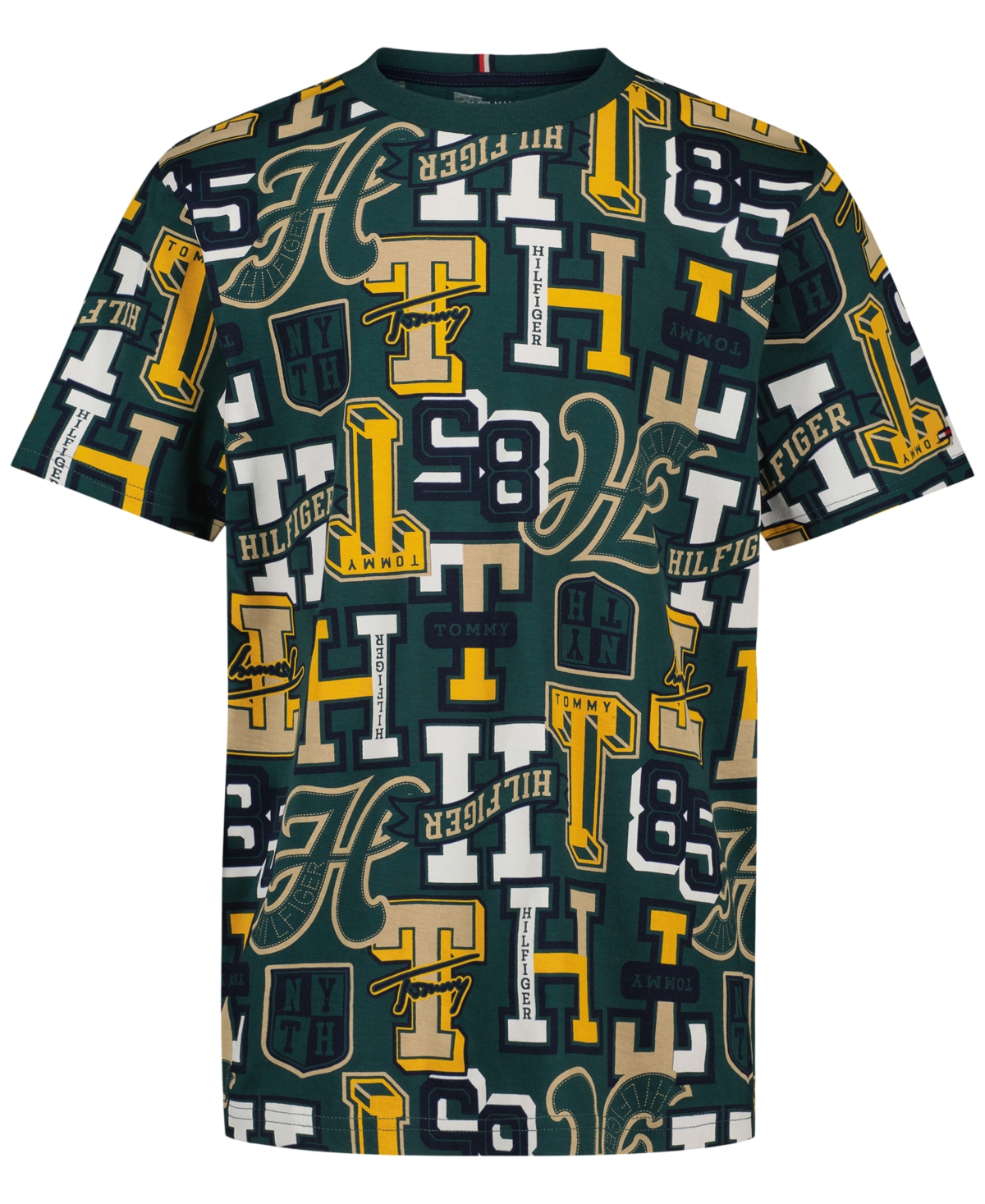 Tommy Hilfiger Boys' 2T-7 Varsity Print Short-Sleeve T-Shirt