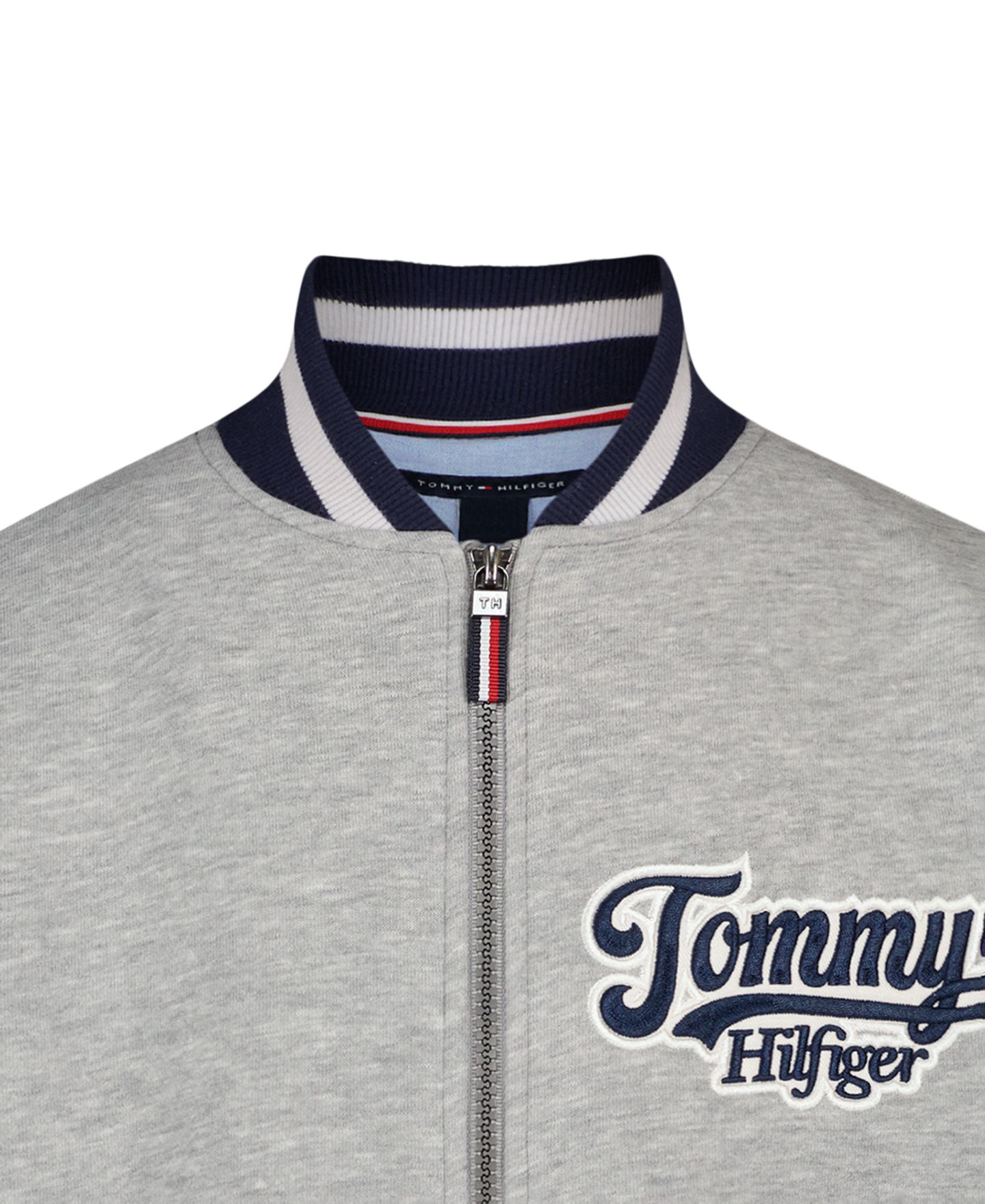 Куртка Tommy Hilfiger Varsity Freshman Zip-Front Jacket для мальчиков, цвет: Серый меланжевый — фото 9