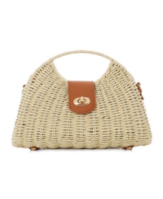 Straw Picnic Basket Clutch