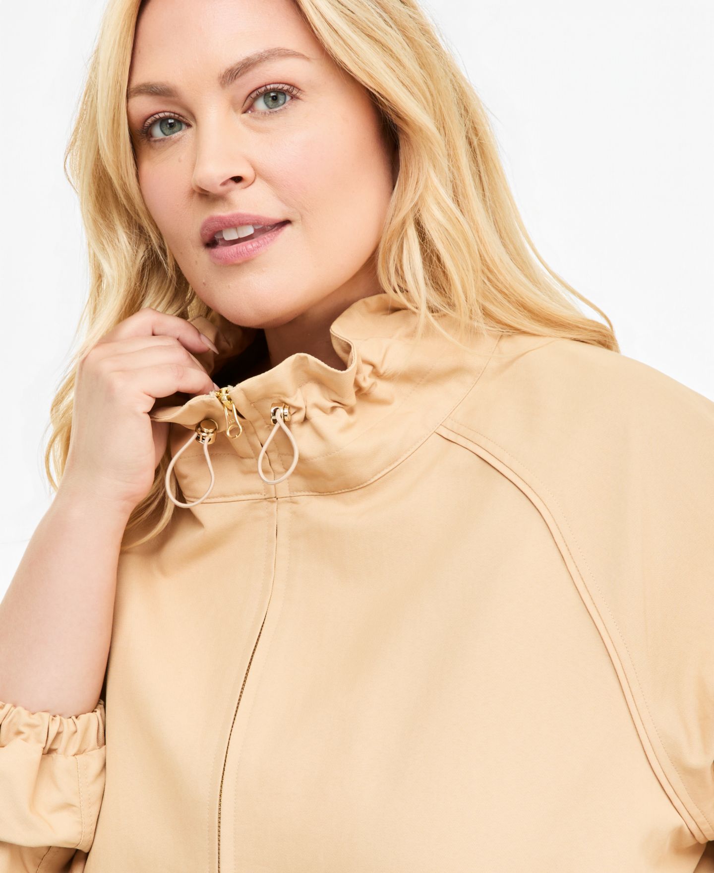 Женская куртка On 34th Trendy Plus Size Drawstring-Hem Utility, цвет: Warm Sesame — фото 2