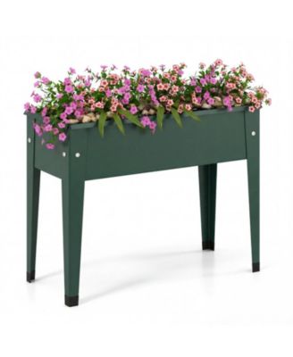 Elevated Metal Raised Garden Bed with Legs Outdoor Gardening Box
