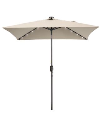 Enhance Your Outdoor Oasis 6.5x6.5Feet LEDSquare Patio Umbrella - Stylish, Durable, And Sun-Protective