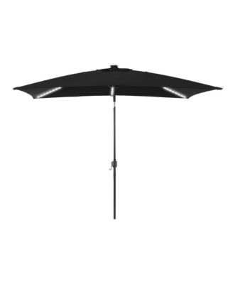 Enhance Your Outdoor Oasis 6x9Feet LED Rectangular Patio Umbrella - Stylish, Durable, And Sun-Protective