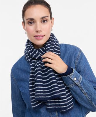 Ribbed Cashmere Muffler Scarf