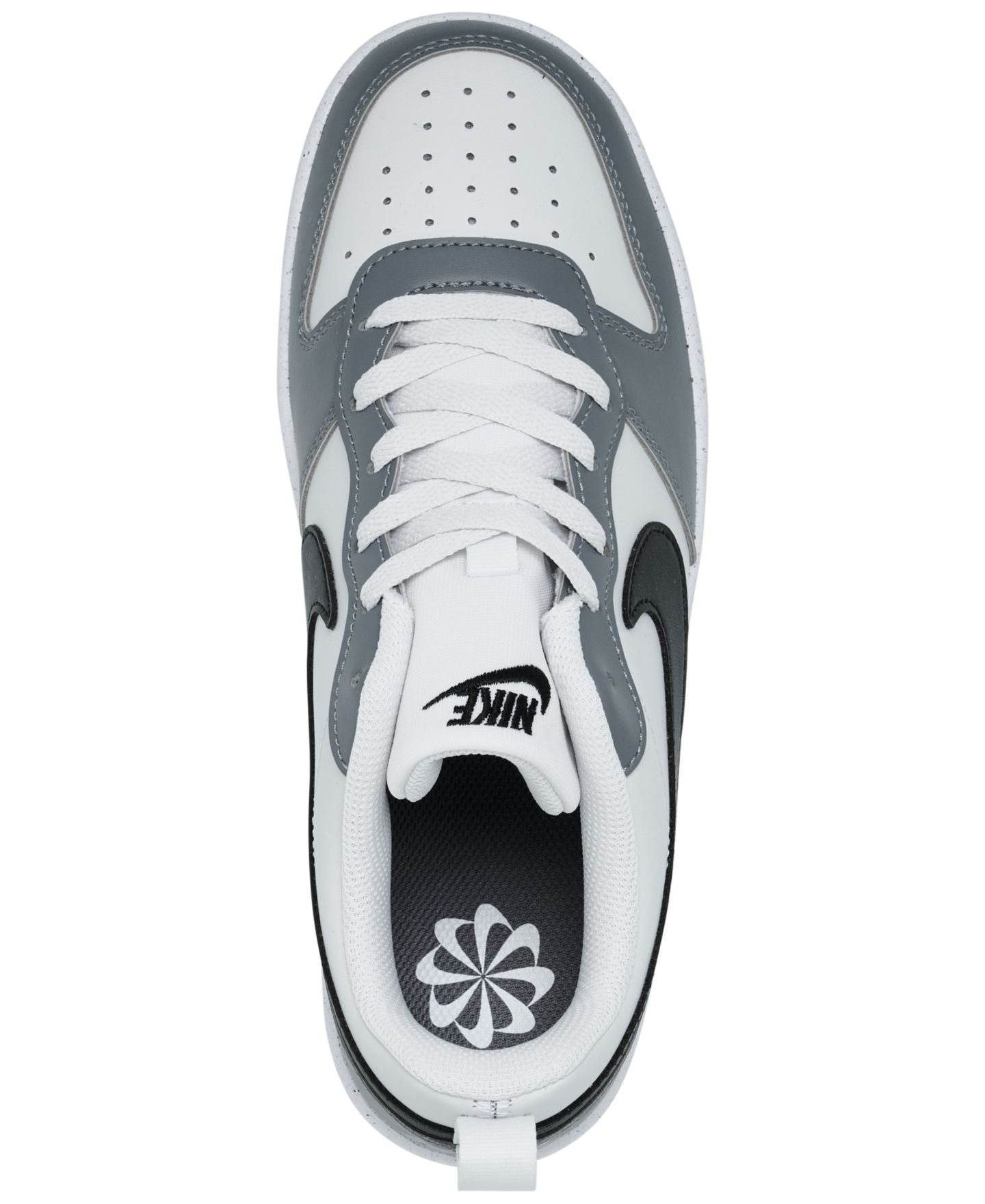 Кроссовки Nike Court Borough Low Recraft Lifestyle Sneakers from Finish Line для мальчиков, цвет: Серебристый / Чёрный — фото 5