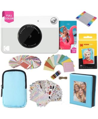 Printomatic Instant Camera Gift Bundle with Case, 20 Zink Sheets, Album and More