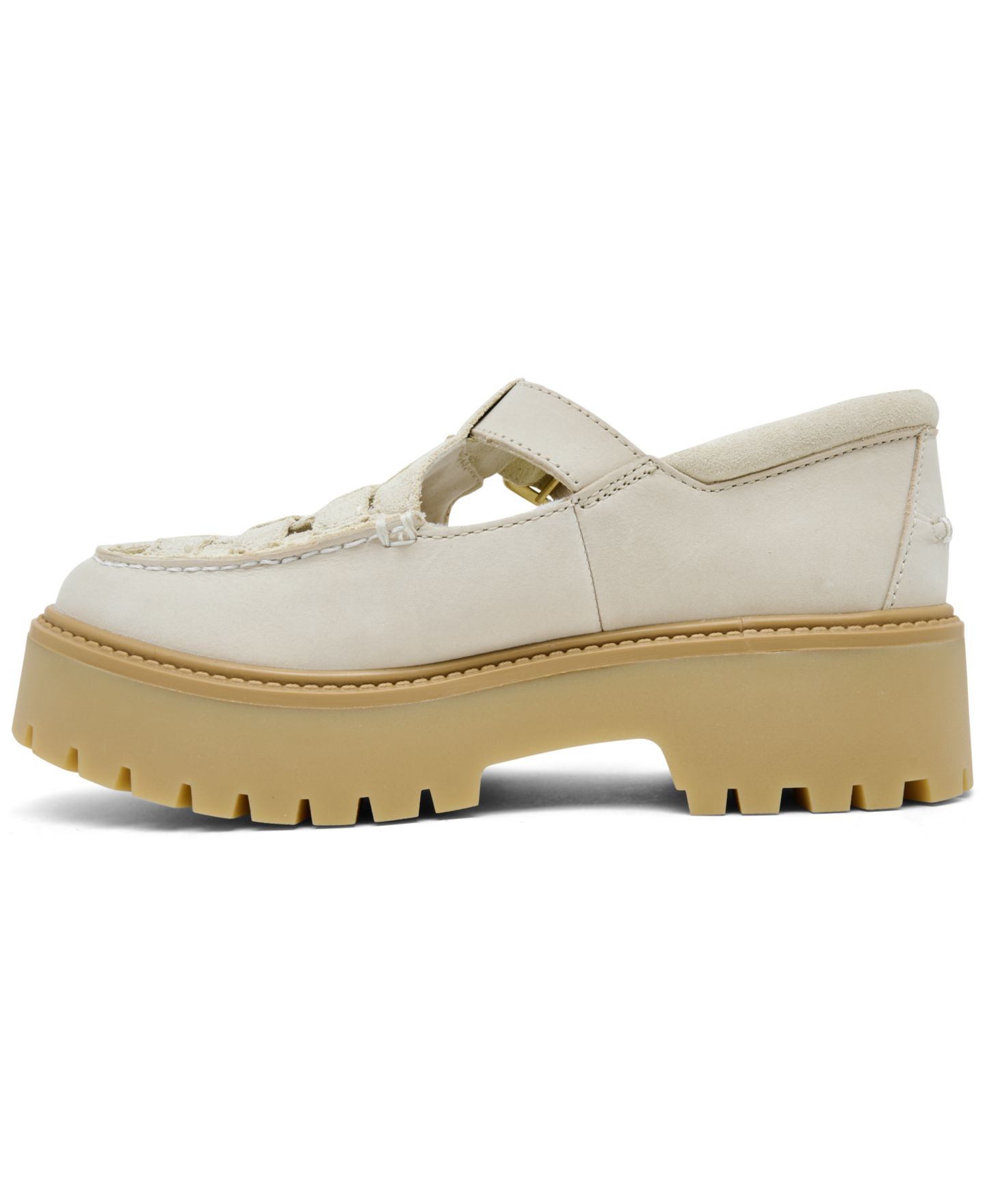 Обувь Timberland Women's Stone Street Mary Jane Platform Buckle Shoes, цвет: Светлый бежевый замшевый — фото 3