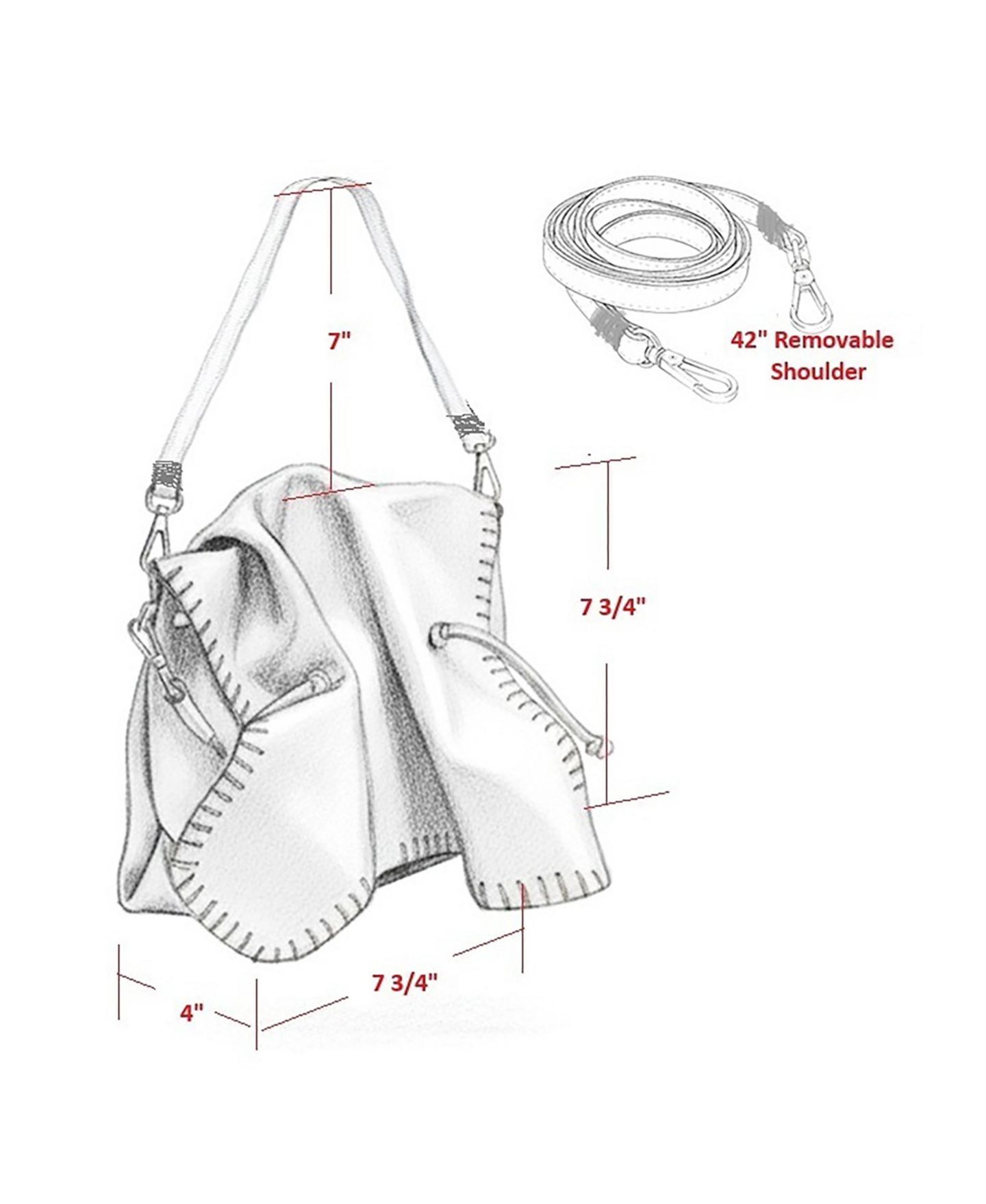 Женская сумка Carlos Falchi Butterfly Leather, цвет: Пыльный розовый — фото 4