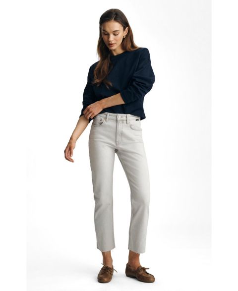 Женские джинсы Mavi Jeans New York High Rise Straight Leg In Ice Grey Classic Blue, цвет: Ледяной серый синий